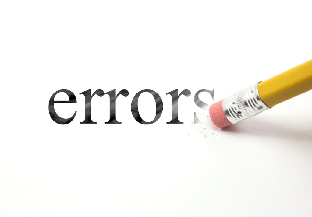 Risk of errors